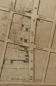 Hale Map 1814 Roxbury Line segment