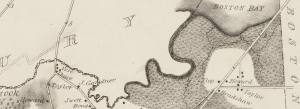 Detail of 1831 Map of Dorchester by Baker