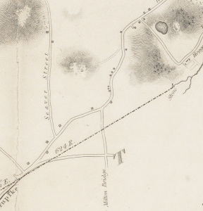 1832 Roxbury Grove Hall Area Hale Map detail