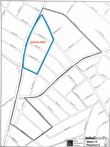 Ward 14 Precinct 3 Map with Grove Hall